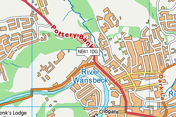 NE61 1DG map - OS VectorMap District (Ordnance Survey) NE61 1DG map - OS VectorMap District (Ordnance Survey)