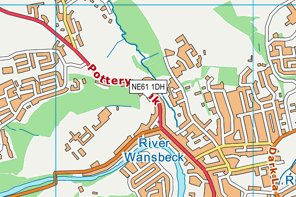 NE61 1DH map - OS VectorMap District (Ordnance Survey) NE61 1DH map - OS VectorMap District (Ordnance Survey)