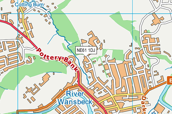 NE61 1DJ map - OS VectorMap District (Ordnance Survey) NE61 1DJ map - OS VectorMap District (Ordnance Survey)