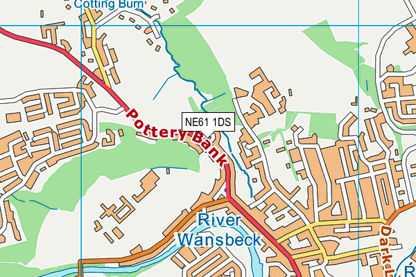 NE61 1DS map - OS VectorMap District (Ordnance Survey) NE61 1DS map - OS VectorMap District (Ordnance Survey)