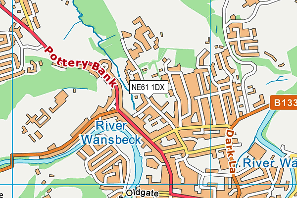 NE61 1DX map - OS VectorMap District (Ordnance Survey) NE61 1DX map - OS VectorMap District (Ordnance Survey)