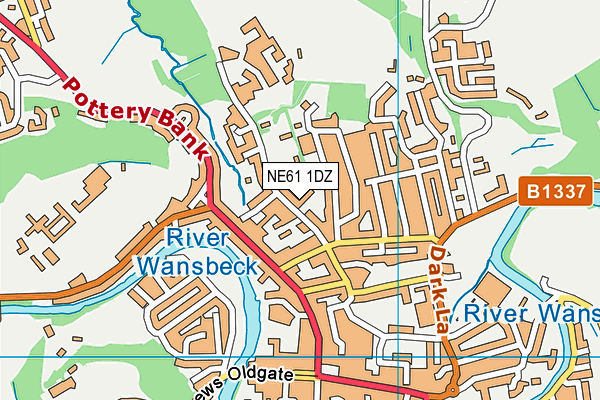 NE61 1DZ map - OS VectorMap District (Ordnance Survey) NE61 1DZ map - OS VectorMap District (Ordnance Survey)