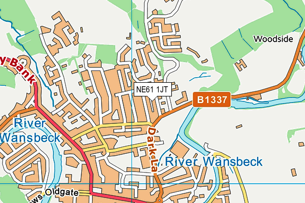NE61 1JT map - OS VectorMap District (Ordnance Survey)