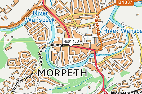 NE61 1LU map - OS VectorMap District (Ordnance Survey) NE61 1LU map - OS VectorMap District (Ordnance Survey)
