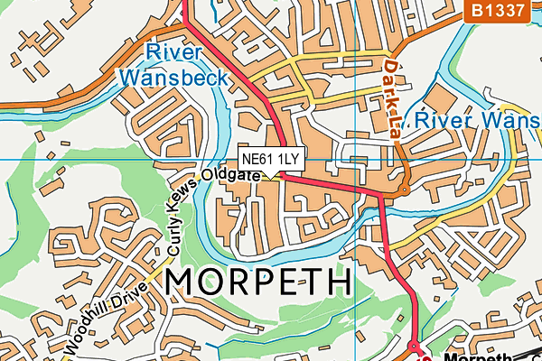 NE61 1LY map - OS VectorMap District (Ordnance Survey) NE61 1LY map - OS VectorMap District (Ordnance Survey)