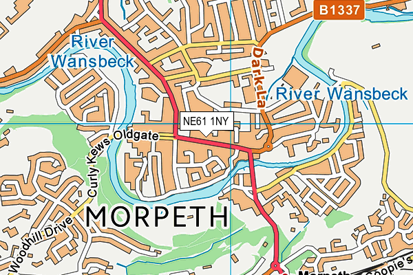 NE61 1NY map - OS VectorMap District (Ordnance Survey) NE61 1NY map - OS VectorMap District (Ordnance Survey)