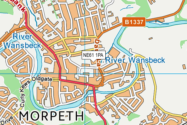 NE61 1PA map - OS VectorMap District (Ordnance Survey) NE61 1PA map - OS VectorMap District (Ordnance Survey)