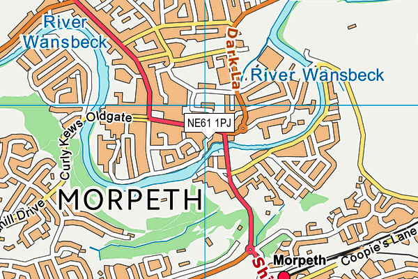 NE61 1PJ map - OS VectorMap District (Ordnance Survey) NE61 1PJ map - OS VectorMap District (Ordnance Survey)