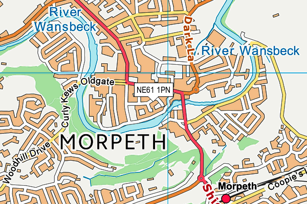 NE61 1PN map - OS VectorMap District (Ordnance Survey) NE61 1PN map - OS VectorMap District (Ordnance Survey)