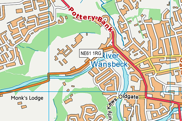 NE61 1RG map - OS VectorMap District (Ordnance Survey) NE61 1RG map - OS VectorMap District (Ordnance Survey)