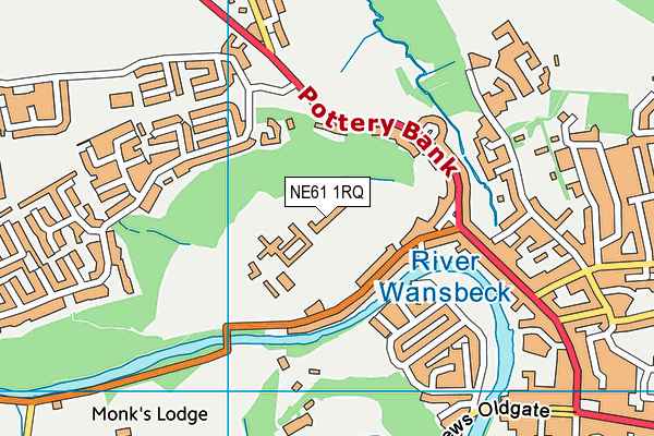NE61 1RQ map - OS VectorMap District (Ordnance Survey)