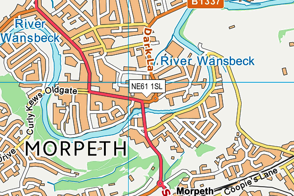 NE61 1SL map - OS VectorMap District (Ordnance Survey) NE61 1SL map - OS VectorMap District (Ordnance Survey)