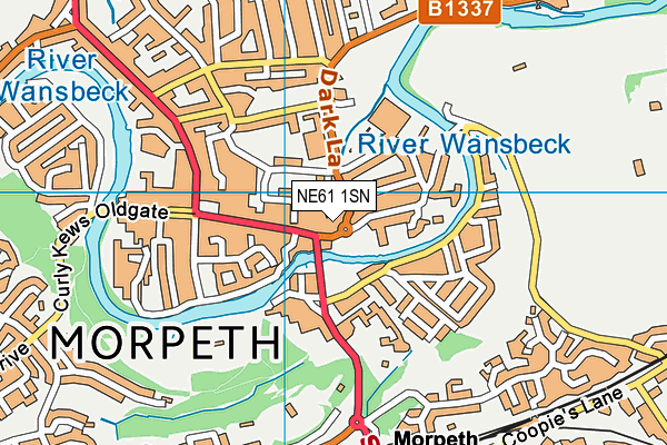NE61 1SN map - OS VectorMap District (Ordnance Survey) NE61 1SN map - OS VectorMap District (Ordnance Survey)