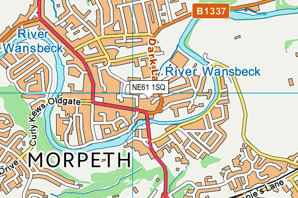 NE61 1SQ map - OS VectorMap District (Ordnance Survey)