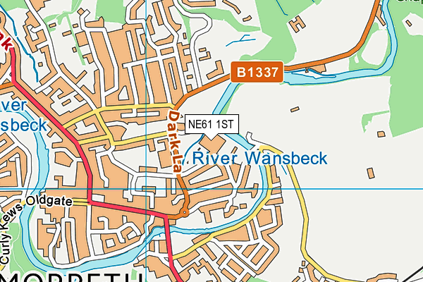 NE61 1ST map - OS VectorMap District (Ordnance Survey) NE61 1ST map - OS VectorMap District (Ordnance Survey)