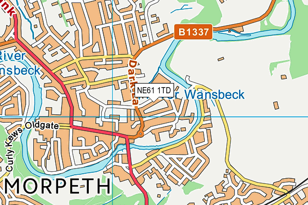 NE61 1TD map - OS VectorMap District (Ordnance Survey) NE61 1TD map - OS VectorMap District (Ordnance Survey)