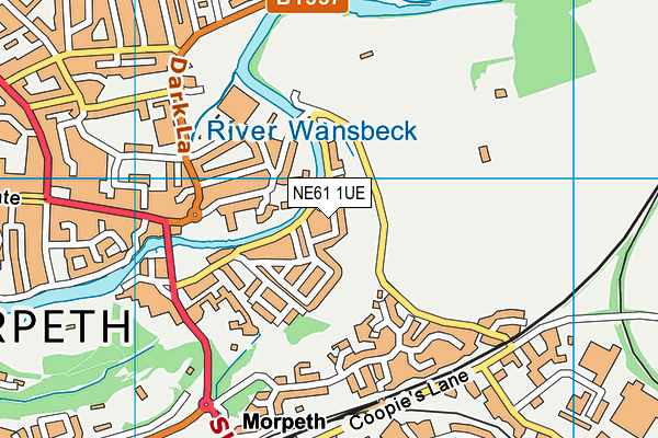 NE61 1UE map - OS VectorMap District (Ordnance Survey) NE61 1UE map - OS VectorMap District (Ordnance Survey)