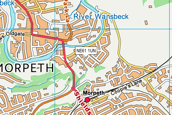 NE61 1UN map - OS VectorMap District (Ordnance Survey) NE61 1UN map - OS VectorMap District (Ordnance Survey)