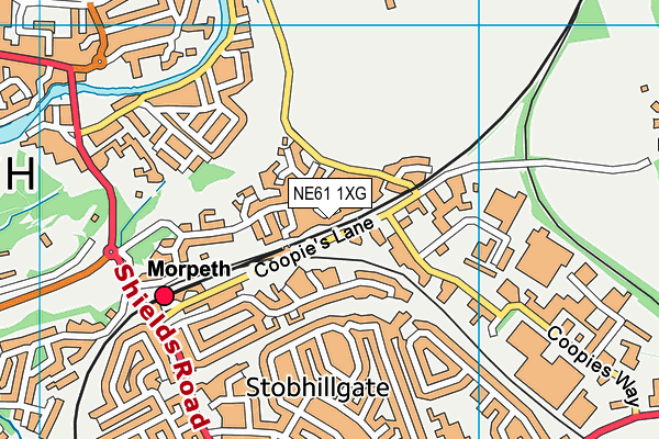 NE61 1XG map - OS VectorMap District (Ordnance Survey) NE61 1XG map - OS VectorMap District (Ordnance Survey)