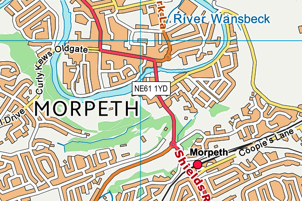 NE61 1YD map - OS VectorMap District (Ordnance Survey) NE61 1YD map - OS VectorMap District (Ordnance Survey)