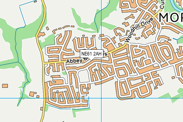 NE61 2AH map - OS VectorMap District (Ordnance Survey) NE61 2AH map - OS VectorMap District (Ordnance Survey)