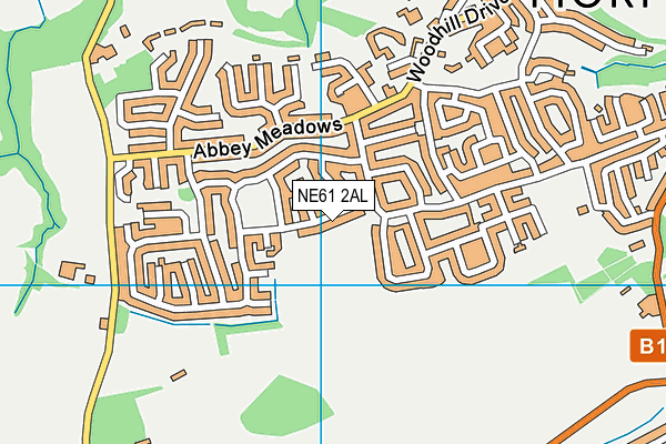 NE61 2AL map - OS VectorMap District (Ordnance Survey) NE61 2AL map - OS VectorMap District (Ordnance Survey)