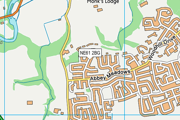 NE61 2BG map - OS VectorMap District (Ordnance Survey) NE61 2BG map - OS VectorMap District (Ordnance Survey)