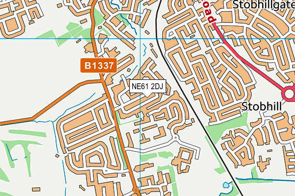 NE61 2DJ map - OS VectorMap District (Ordnance Survey) NE61 2DJ map - OS VectorMap District (Ordnance Survey)