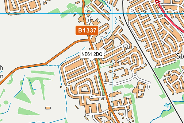 NE61 2DQ map - OS VectorMap District (Ordnance Survey) NE61 2DQ map - OS VectorMap District (Ordnance Survey)