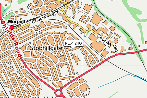 NE61 2HG map - OS VectorMap District (Ordnance Survey) NE61 2HG map - OS VectorMap District (Ordnance Survey)