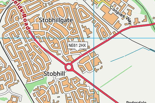 NE61 2HX map - OS VectorMap District (Ordnance Survey) NE61 2HX map - OS VectorMap District (Ordnance Survey)