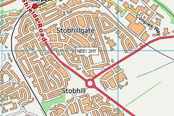NE61 2HY map - OS VectorMap District (Ordnance Survey) NE61 2HY map - OS VectorMap District (Ordnance Survey)