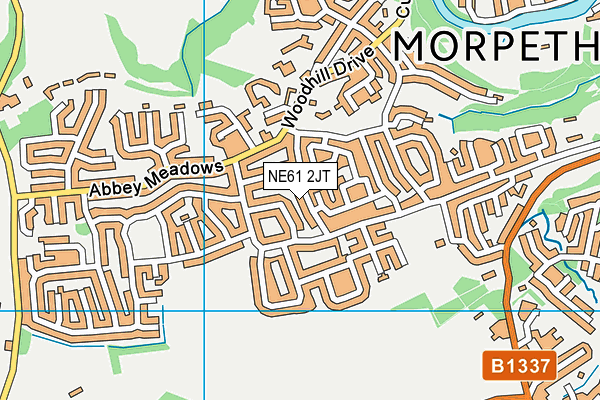 NE61 2JT map - OS VectorMap District (Ordnance Survey) NE61 2JT map - OS VectorMap District (Ordnance Survey)