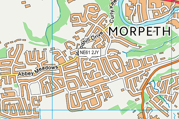 NE61 2JY map - OS VectorMap District (Ordnance Survey)