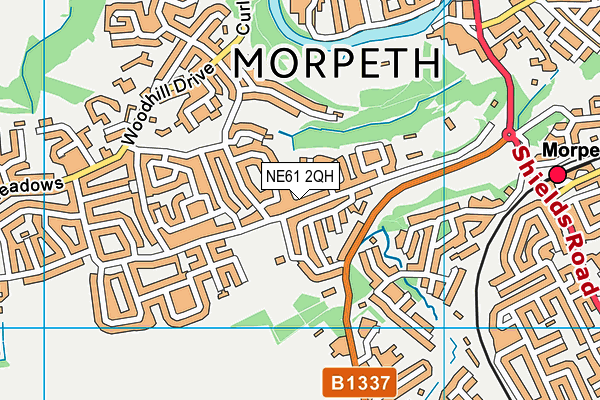 NE61 2QH map - OS VectorMap District (Ordnance Survey) NE61 2QH map - OS VectorMap District (Ordnance Survey)