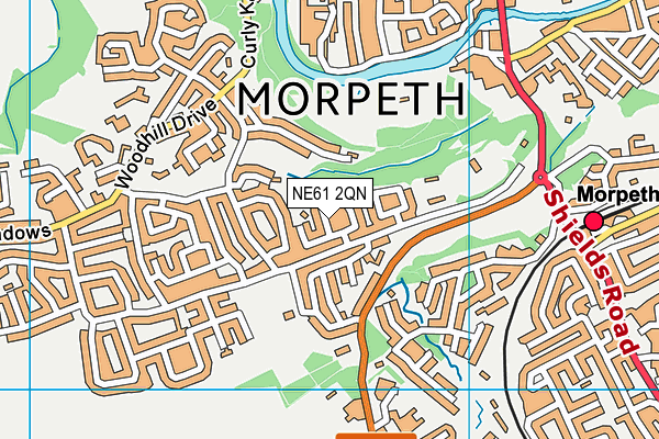 NE61 2QN map - OS VectorMap District (Ordnance Survey) NE61 2QN map - OS VectorMap District (Ordnance Survey)