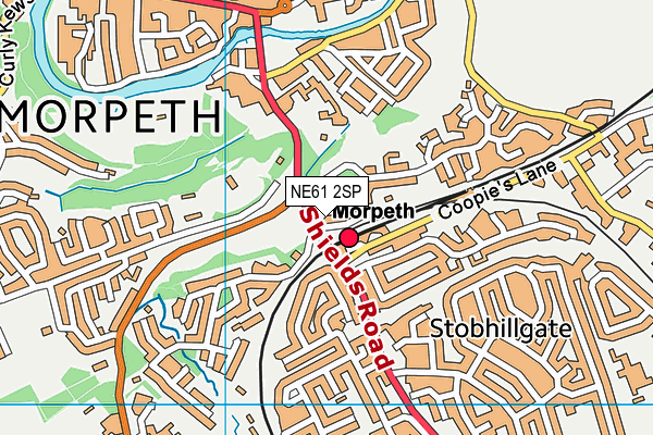 NE61 2SP map - OS VectorMap District (Ordnance Survey)