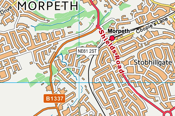 NE61 2ST map - OS VectorMap District (Ordnance Survey) NE61 2ST map - OS VectorMap District (Ordnance Survey)