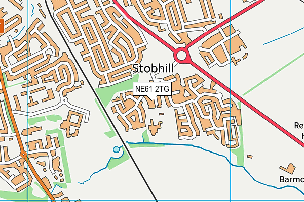 NE61 2TG map - OS VectorMap District (Ordnance Survey) NE61 2TG map - OS VectorMap District (Ordnance Survey)