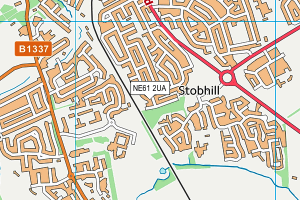 NE61 2UA map - OS VectorMap District (Ordnance Survey) NE61 2UA map - OS VectorMap District (Ordnance Survey)