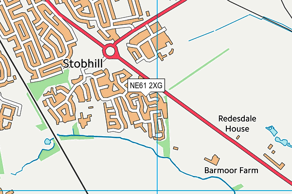 NE61 2XG map - OS VectorMap District (Ordnance Survey) NE61 2XG map - OS VectorMap District (Ordnance Survey)