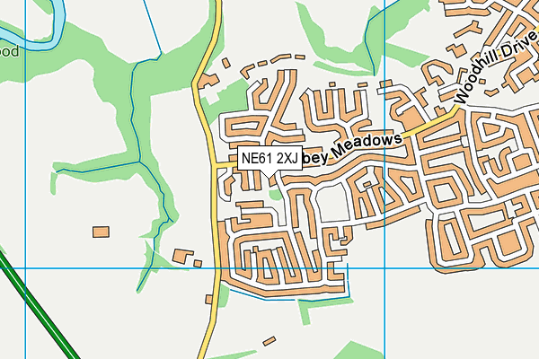 NE61 2XJ map - OS VectorMap District (Ordnance Survey) NE61 2XJ map - OS VectorMap District (Ordnance Survey)
