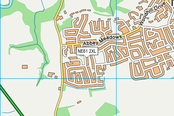 NE61 2XL map - OS VectorMap District (Ordnance Survey) NE61 2XL map - OS VectorMap District (Ordnance Survey)
