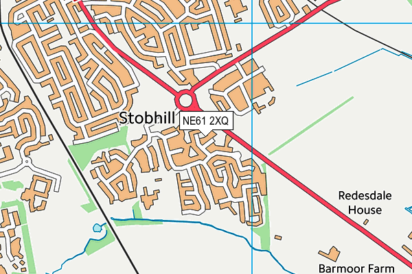 NE61 2XQ map - OS VectorMap District (Ordnance Survey)