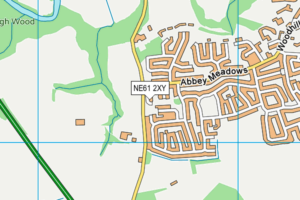 NE61 2XY map - OS VectorMap District (Ordnance Survey) NE61 2XY map - OS VectorMap District (Ordnance Survey)