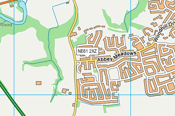 NE61 2XZ map - OS VectorMap District (Ordnance Survey) NE61 2XZ map - OS VectorMap District (Ordnance Survey)