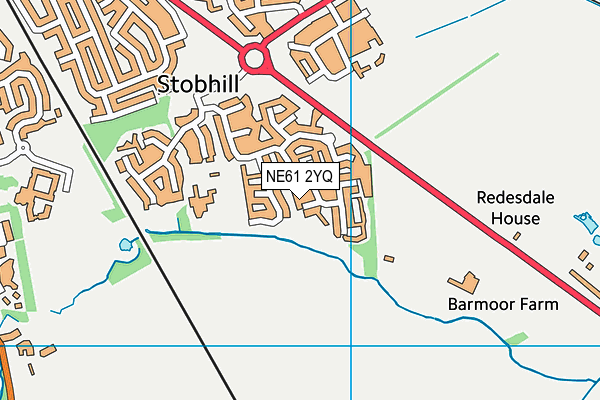 NE61 2YQ map - OS VectorMap District (Ordnance Survey) NE61 2YQ map - OS VectorMap District (Ordnance Survey)