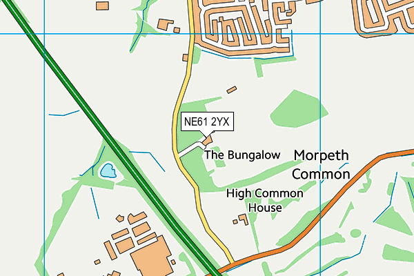 NE61 2YX map - OS VectorMap District (Ordnance Survey) NE61 2YX map - OS VectorMap District (Ordnance Survey)