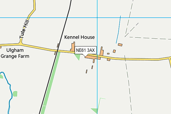 NE61 3AX map - OS VectorMap District (Ordnance Survey) NE61 3AX map - OS VectorMap District (Ordnance Survey)