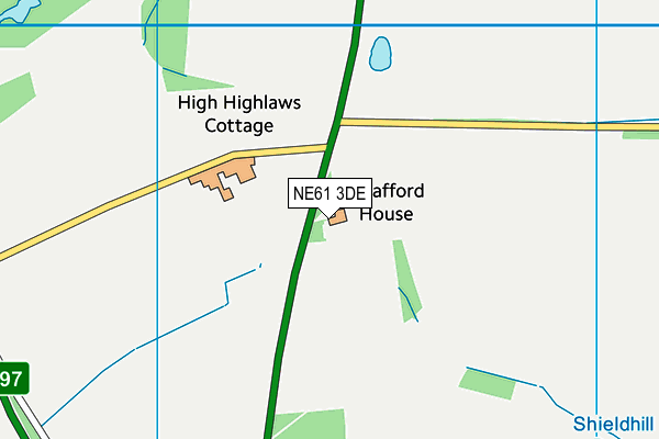 NE61 3DE map - OS VectorMap District (Ordnance Survey) NE61 3DE map - OS VectorMap District (Ordnance Survey)